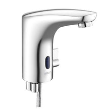 9/16" Touchless Motion Sensor Bathroom Faucet Battery-Operated Hot/Cold Single-Handle Mixer Chrome Plated