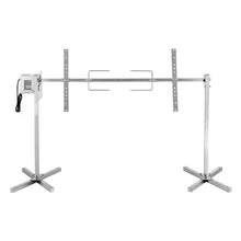 Electric Rotisserie Grill 120V 8-Level Height 88 LB Capacity 38W Motor Stainless Steel BBQ Kit