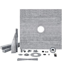 72 x 72 In Shower Curb Kit with Central Flange Waterprooffor Bathroom