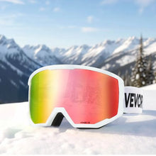 Ski Goggles with Pink Revo Cylindrical Lens OTG Anti-Fog for Men Women & Youth
