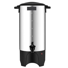 50 Cups Commercial Coffee Urn Stainless Steel Quick Brewing for Easy Cleaning Silver