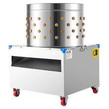 Chicken Plucker Machine – 23.6" Drum 2200W 240RPM 119 Soft Fingers Stainless Steel Feather Remover with Transport Wheels