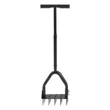 9.2-Inch Manual Lawn Aerator 15-Spike Heavy-Duty Tool with Long Handle & Wide Plate