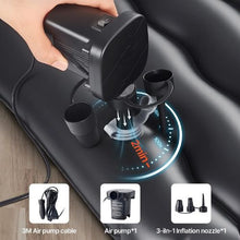 73.2x44.5x4.7 Inch Inflatable Car Air Mattress with Built-in Pump Black