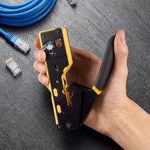 RJ45/RJ11/RJ12 Crimping Tool Kit 4/6/8-Pin 50 Connectors & Boots Cable Tester