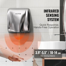 Heavy Duty Commercial Hand Dryer - 1300W High-Speed Stainless Steel Blower | 120V Plug-In/Hardwired | Perfect for Business Restrooms