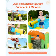 12.5' x 13.1' Inflatable Bounce House with Water Slide Splash Pool & Basketball Hoop – Kids 3-8