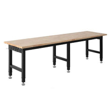 96 x 24-Inch Adjustable Workbench 5000 LBS Oak Top 4 AC Outlets & 2 USB Ports Heavy-Duty Worktable