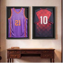 2 Pack Jersey Frame Display Cases 31.3 x 23.2 in Wooden Shadow Boxes for Sports Jerseys