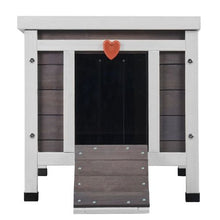 Weatherproof Outdoor Cat House with PVC Door Flaps and Open Roof 21"L x 17"W x 17"H