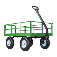 1200 LBS Steel Garden Cart Utility Wagon with 13" Tires & Detachable Mesh Sides