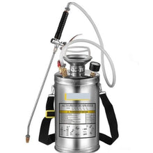 1.5-Gallon Stainless Steel Sprayer 16-Inch Wand 3.3-Ft Hose Pressure Gauge & Adjustable Nozzle