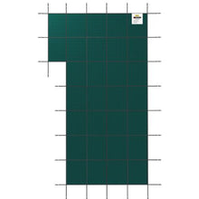 18x34 ft Inground Pool Safety Cover with Left Step Mesh Winter Cover with Hardware