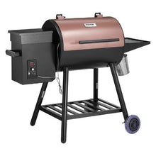 8-in-1 Wood Pellet Grill Smoker 456 sq. in. with Digital Controller Meat Probe 500°F Max – (Black)