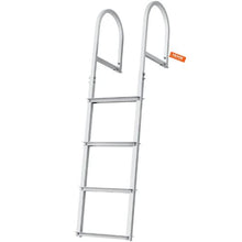 Removable 4-Step Dock Ladder 500 lbs Capacity Aluminum Nonslip Rubber Mat DLR4