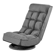 Adjustable Swivel Floor Chair with Folding Backrest