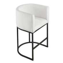 25 Inch Counter Height Stools with Backrest for Kitchen Dining Room (White)
