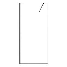 Fixed Glass Shower Panel 34 x 73.6 in Semi-Framed 5/16 in Clear Tempered Glass Bottom Seal Matte Black Hardware