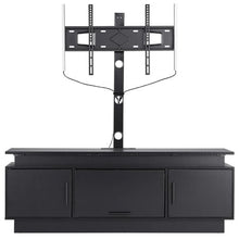 52 In TV Stand with Mount for Up to 75In TVs Entertainment Center with Power Outlet & LED Lights Adjustable Console with 3 Storage Tiers - Bedroom Living Room