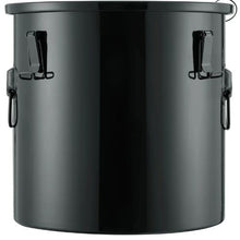 10-Gal Fryer Grease Bucket Stainless Steel Oil Disposal Caddy with Rust-Proof Coating Lid Lock Clips Filter Bag – (Black)