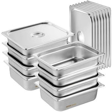 5.9 Inch Hotel Pans Stainless Steel Table Pan For Catering Storage Food UCT8159-6 (Pack of 6)