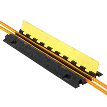 1.2 X 1.1 inch 2 Channel Heavy Duty TPU Cord Hose Wire Cover for Cable Protector Ramp (Pack of 3)
