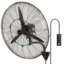 30″ Wall-Mount Misting Fan | 9500 CFM High-Velocity Waterproof Oscillating (Black)