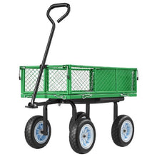 500 LBS Garden Cart with Seat Steel Rolling Stool with Wheels Tool Tray & Handle