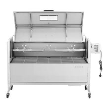 Charcoal Rotisserie Grill 38W Pig & Lamb Spit Roaster 132 LB Capacity Wheels Stainless Steel