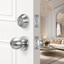 Door Knob & Deadbolt Lock Set for Entrance Doors