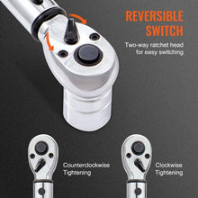 1.3 cm Adjustable Torque Wrench Set with Adapters Extension 18250FTLB