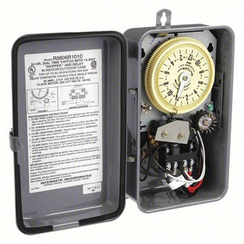 208 to 277V AC 25Amp Steel Electromechanical Irrigation Timer R8806R108C