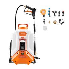 4 Gallon Battery Powered Backpack Sprayer Electric Weed & Garden Sprayer with Adjustable 0-90 PSI and 2 Wands