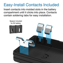 Handheld Enclosure With Pocket Clip & Industrial Battery Door M8,PC,IND,BK