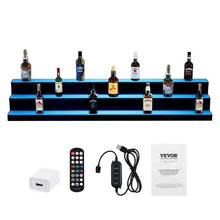 60" LED Lighted 3-Tier Liquor Shelf with Remote & App Control