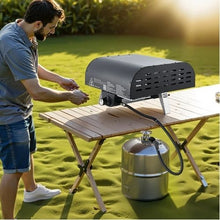 Propane Outdoor Pizza Oven 12" Gas Pizza Maker with Pizza Stone & Carry Bag (Black)