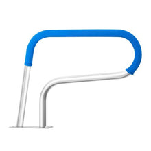 32 x 23 in Stainless Steel Pool Handrail Rustproof Safety Rail with Base Plate & Grip Cover