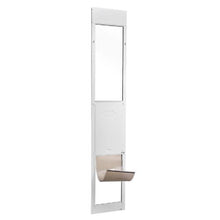 91 to 96 In Dog Door for Sliding Glass Door Adjustable Height  with Metal Rotating Hinges for Renters