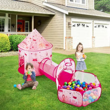 3-in-1 Kids Play Tent with Tunnel, Pop-Up Playhouse for Kids