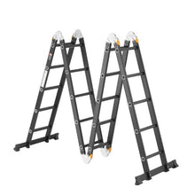 7-in-1 Folding Ladder 19 FT Multi-Purpose Extension Ladder A-Frame 5-Step Telescoping Ladder 330 LB Capacity