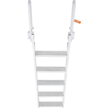 Flip-Up 5-Step Dock Ladder 350 lbs Capacity Aluminum Nonslip Rubber Mat DLF5