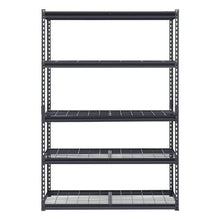 5-Tier Industrial Metal Shelving Unit Black