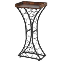 14 Bottles Wine Rack with Wood Tableto Cabinet For Home Bar Kitchen (8 Layers)