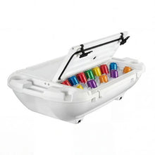 40 QT Floating Cooler with Dry Storage & Tow Rope Floating Ice Chest (White)