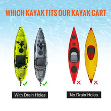 Heavy Duty Kayak & Canoe Cart – 280 lbs Detachable 10" Solid Tires, Adjustable Width Foam Protection