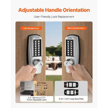 14-Key Mechanical Keypad Door Lock with Handle, Waterproof Stainless Steel