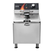 Commercial Deep Fryer 1750W Electric Countertop Fryer 12Qt/11.5L Stainless Steel with Basket & Temp Control