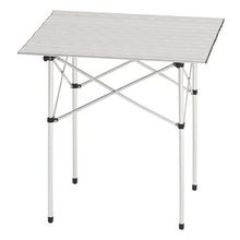 Portable Folding Camping Table – Lightweight Aluminum Table with Carry Bag (Silver)
