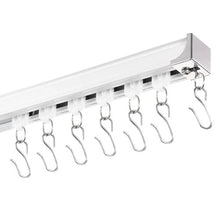 11.8 FT/3.6M Ceiling Curtain Track Sliding Track with Hooks Ceiling/Wall Mount (White)