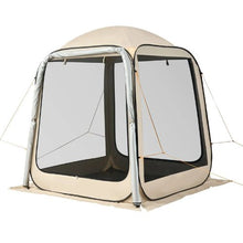 6 x 6 ft SUV Tailgate Pop-Up Screen Tent 4–6 Person Screened Canopy with Netting Sides & Carry Bag – (Beige)